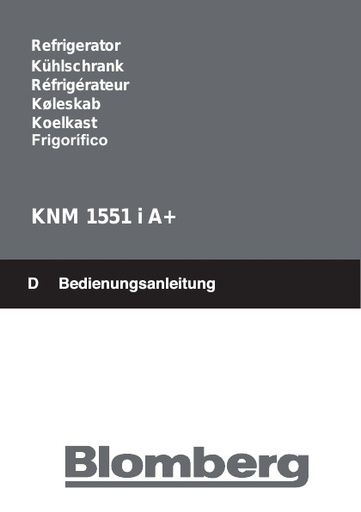 Blomberg KNM 1551 i A+ Fridge Freezer