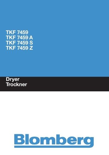 Blomberg TKF 7459 A Dryer