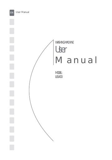 AEG L81400 Washing Machine User manual