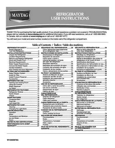 Maytag MFW2055DRM Fridge Freezer