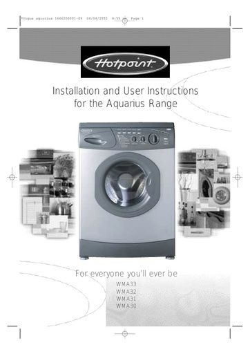 Hotpoint WMA33 Aquarius Washing Machine