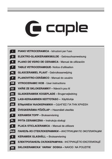 C805C Instruction manual