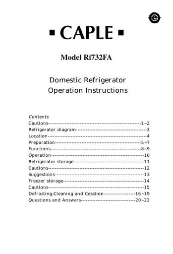 Ri732FA Instruction manual