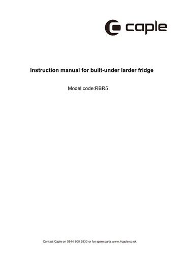 RBR5 Instruction manual