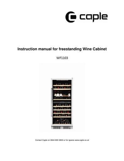 WF1103 instruction manual