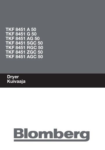 Blomberg TKF 8451 ZGC 50 Dryer