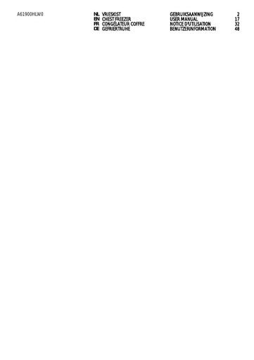 AEG A61900HLW0 Freezer