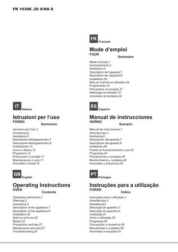 Hotpoint FK 1039E  20 X HA S Oven