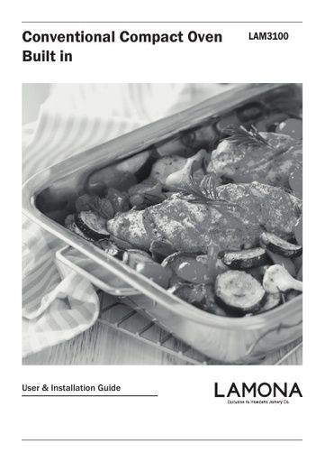 Lamona Conventional Compact Oven - LAM3100 Manuals