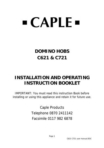 C621 C721 Instruction manual