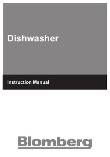 Blomberg GVN 9460 Dishwasher