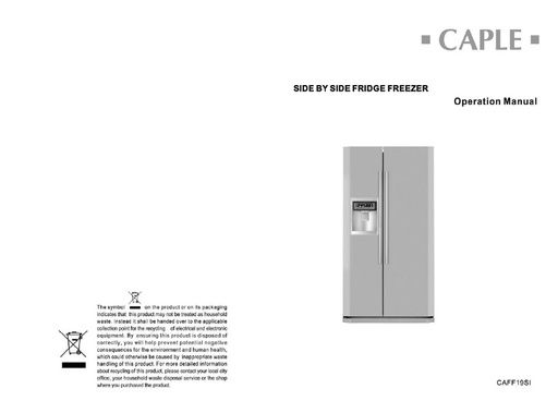 CAFF19Si Instruction manual