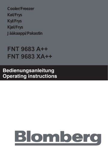 Blomberg FNT 9683 Freezer