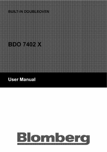 Blomberg BDO 7402 Oven