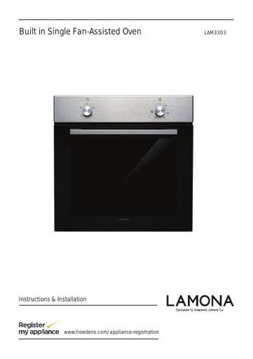 Lamona Single Fan Assisted Oven - LAM3303 Manuals