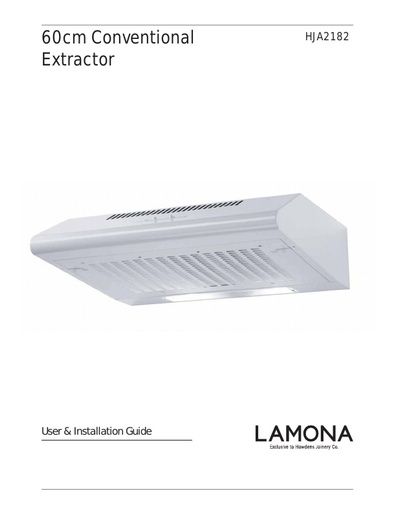 Lamona White 60cm Conventional Extractor - HJA2182