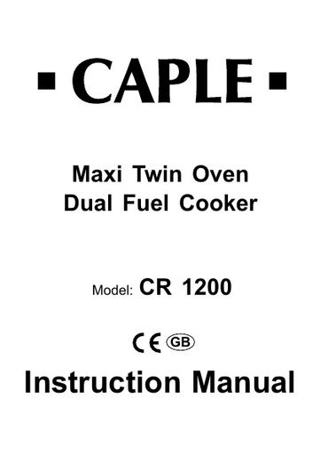 CR1200SS Instruction manual