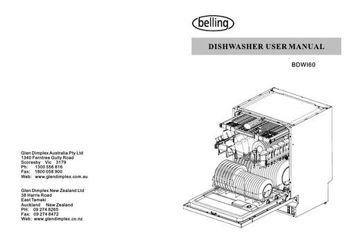 Belling BDWI60 Dishwasher
