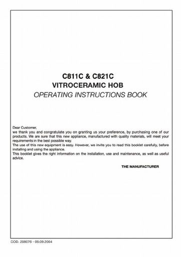C811C C821C Instruction manual