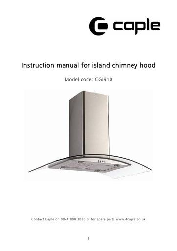 CGI910 Instruction manual