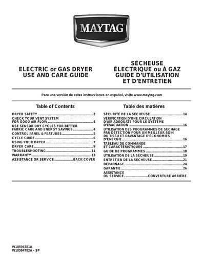 Maytag MGDX655DW Bravos Dryer