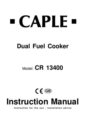CR13400 Instruction manual