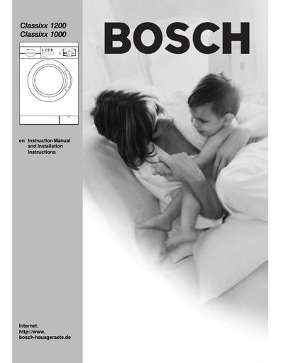 Bosch Classixx 1200 Instruction Manual