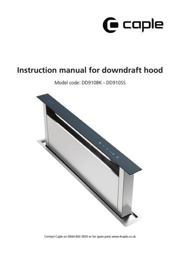 DD910BK Instruction manual