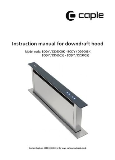DD900BK Instruction manual