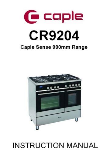 Caple CR9204 Instruction manual - Caple Manuals