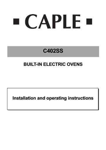 C402SS Instruction manual