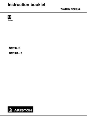 Ariston S1200AUK Washing Machine