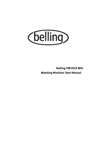 Belling FW1016 Washing Machine