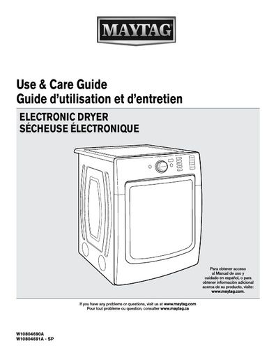 Maytag MED8150EW Dryer