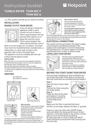 Hotpoint TVHM 80C G Aquarius Dryer