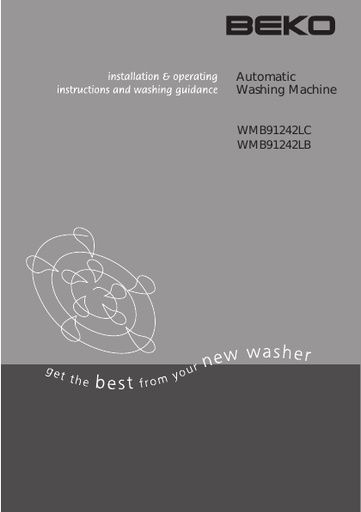 BEKO WMB 91242 LB Washing Machine
