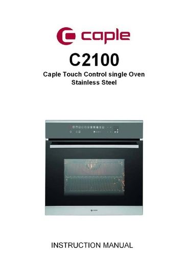 C2100 Instruction manual