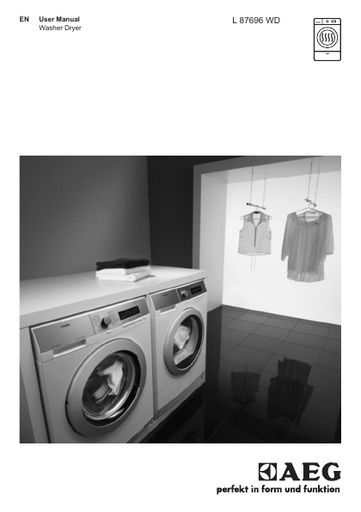 AEG L87696WD Washer Dryer User manual