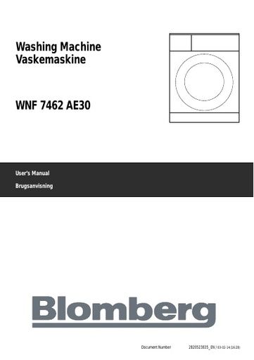 Blomberg WNF 7462 AE30 Washing Machine