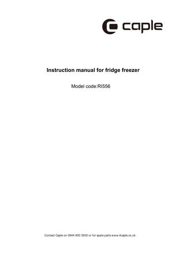 RI556 Instruction manual