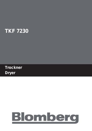 Blomberg TKF 7320 Dryer