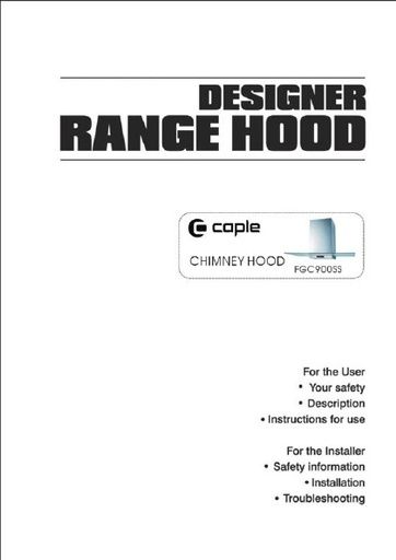 FGC900SS UM Instruction manual