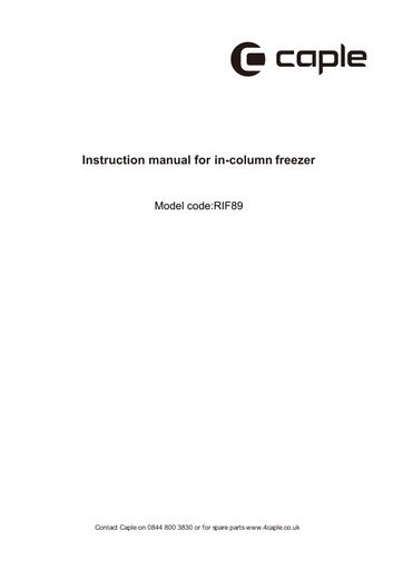 RIF89 Instruction manual