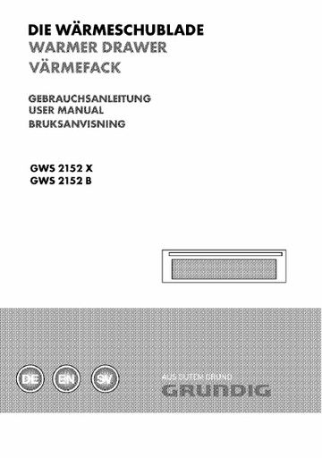 Grundig GWS 2152 B Warming Drawer