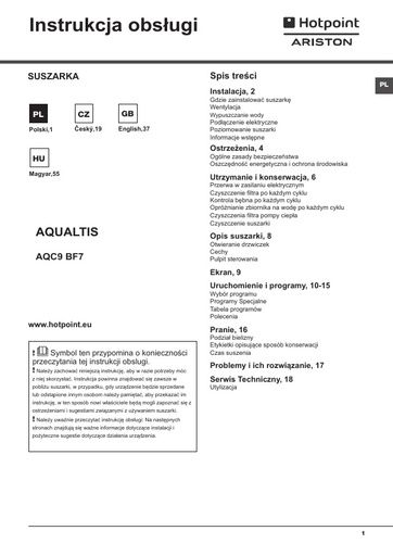 Hotpoint Aqualtis AQC9 BF7 Dryer