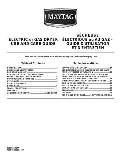 Maytag MGDX6STBW Dryer