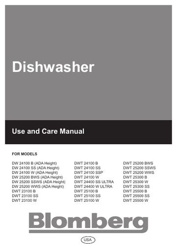 Blomberg DWT 25300 W Dishwasher