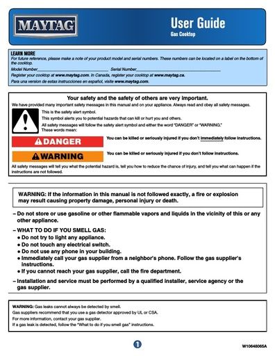 Maytag MGC7430DS Hob
