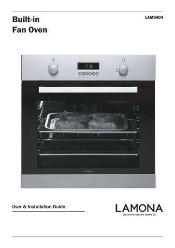 Lamona Single Fan Oven - LAM3404 Manuals