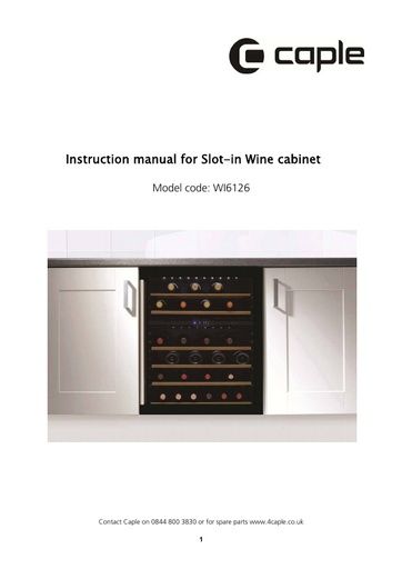 WI6126 Instruction manual